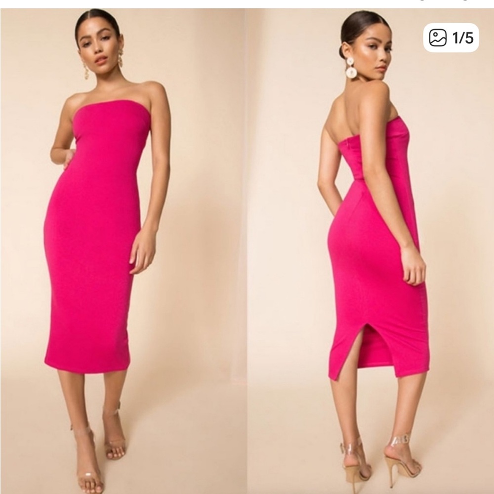 superdown Pink Strapless Dress - Picture 6 of 6